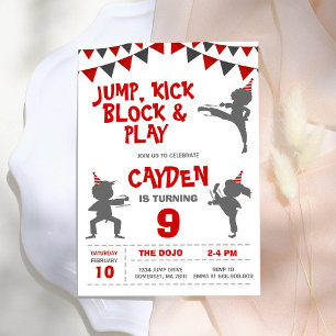 Invitation d'anniversaire pour garçons arts martia