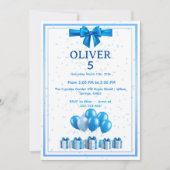 Invitation d'anniversaire pour garçons - Boîtes de (Devant)