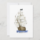Invitation d'anniversaire pour garçons pirates Aho (Dos)