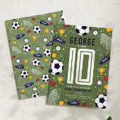 Invitation d'anniversaire pour garçons pour le foo