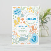 Invitation d'anniversaire pour garçons : Sous la m (Debout devant)
