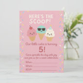 Invitation d'anniversaire pour glace "Voici la Sco (Debout devant)