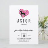 Invitation d'anniversaire pour Grand Danois (Debout devant)