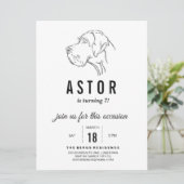 Invitation d'anniversaire pour Grand Danois (Debout devant)
