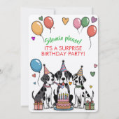 Invitation d'anniversaire pour Grand Danois (Dos)