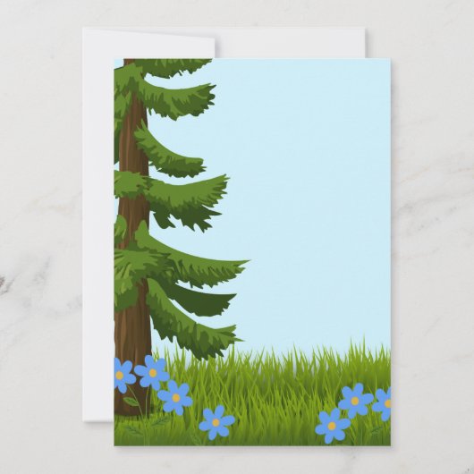 Invitation d'anniversaire pour hérisson (Dos)