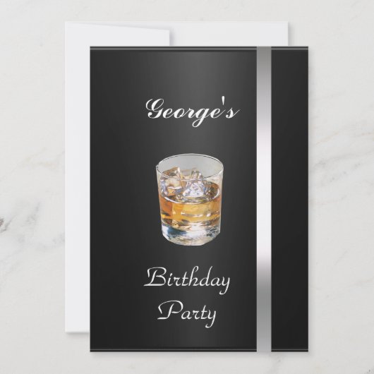 Invitation d'anniversaire pour hommes (Devant)