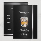 Invitation d'anniversaire pour hommes (Devant / Derrière)
