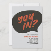 Invitation d'anniversaire pour hommes (Devant)