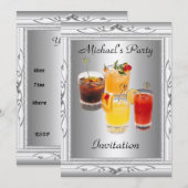 Invitation d'anniversaire pour hommes (Devant / Derrière)