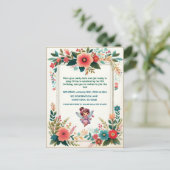Invitation d'anniversaire pour jardin de fées ench (Debout devant)