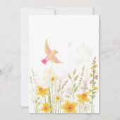 Invitation d'anniversaire pour jardin de fleurs sa (Dos)