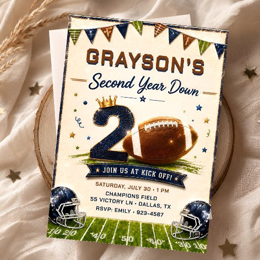 Invitation d'anniversaire pour la 2e année Second