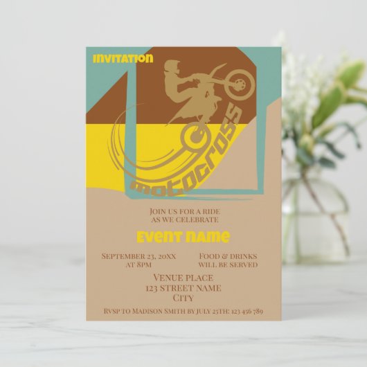 Invitation d'anniversaire pour la célébration d'un (Debout devant)