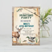 Invitation d'anniversaire pour la chasse et la pêc (Debout devant)