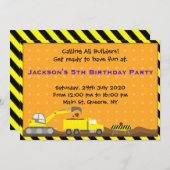 Invitation d'anniversaire pour la construction de  (Devant / Derrière)