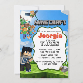 Invitation d'anniversaire pour la construction de