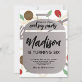 Invitation d'anniversaire pour la cuisson de pâtes (Devant)