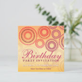 Invitation d'anniversaire pour la fête de feux d'a (Debout devant)
