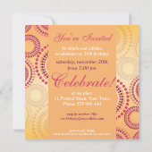 Invitation d'anniversaire pour la fête de feux d'a (Dos)