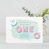 Invitation d'anniversaire pour la fête du Flamant  (Debout devant)