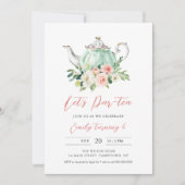 Invitation d'anniversaire pour la fête du thé ARIA (Devant)