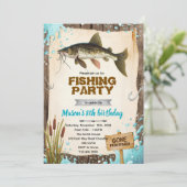 Invitation d'anniversaire pour la pêche au poisson (Debout devant)