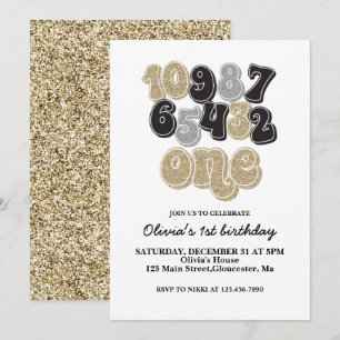 Invitation d'anniversaire pour la première année a