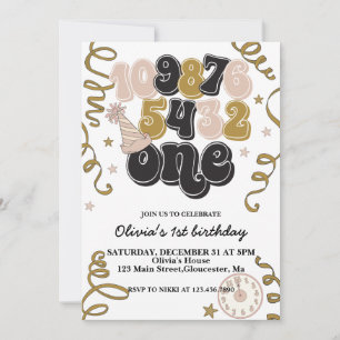 Invitation d'anniversaire pour la première année a