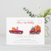 Invitation d'anniversaire pour la première année d (Debout devant)