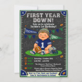 Invitation d'anniversaire pour la première année d (Devant)