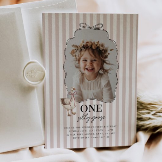 Invitation d'anniversaire pour la première année d