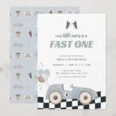 Invitation d'anniversaire pour la première année d (Devant / Derrière)