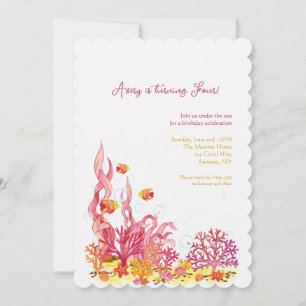 Invitation d'anniversaire pour la vie marine