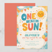 Invitation d'anniversaire pour le 1er anniversaire (Devant / Derrière)