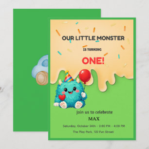 Invitation d'anniversaire pour le 1er anniversaire