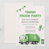 Invitation d'anniversaire pour le 1er anniversaire (Devant / Derrière)