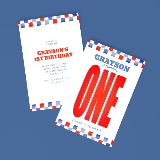 Invitation d'anniversaire pour le 1er anniversaire