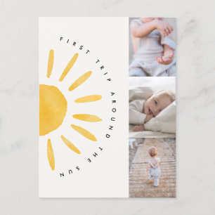 Invitation d'anniversaire pour le 1er tour de sole