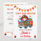Invitation d'anniversaire pour le 2e anniversaire (Devant / Derrière)