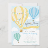 Invitation d'anniversaire pour le ballon à air cha (Devant)