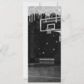 Invitation d'anniversaire pour le basket-ball fémi (Dos)