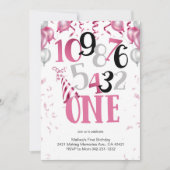 Invitation d'anniversaire pour le compte à rebours (Devant)