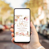 Invitation d'anniversaire pour le jardin de fleurs