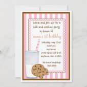 Invitation d'anniversaire pour le lait et les bisc (Devant)