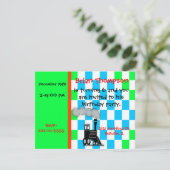 Invitation d'anniversaire pour le moteur de train  (Debout devant)