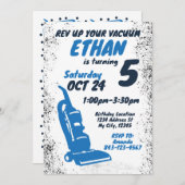 Invitation d'anniversaire pour le nettoyage à vide (Devant / Derrière)