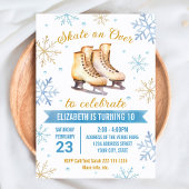 Invitation d'anniversaire pour le patinage sur gla