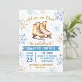 Invitation d'anniversaire pour le patinage sur gla (Debout devant)