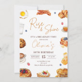 Invitation d'anniversaire pour le petit-déjeuner, (Devant)